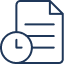 Paper with clock icon