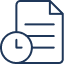 Paper with clock icon